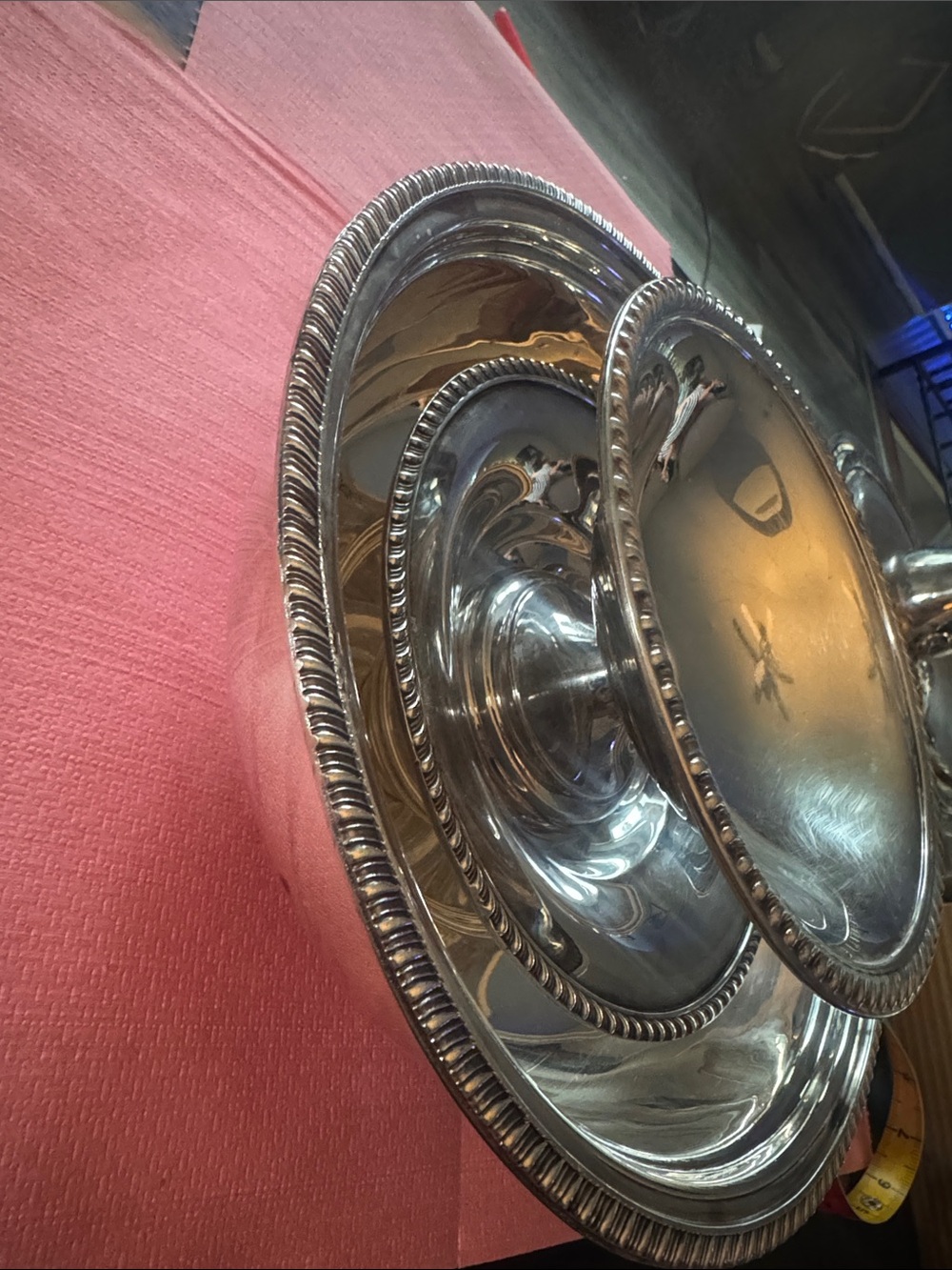Set of 3 Classic Silver-Tone Decorative Serving Bowl - Polished Finish - Picture 9 of 10